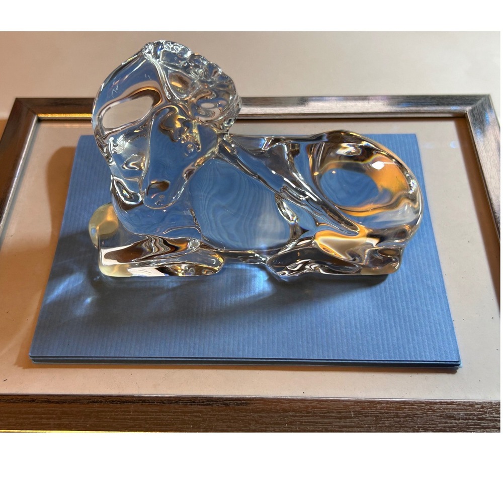 Baccarat Crystal France Unicorn Figurine Vintage - Clear - Heavy
